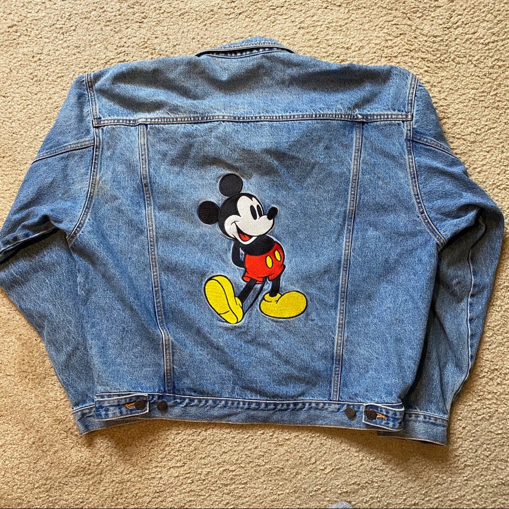 Vintage Disney Mickey Mouse Denim Jean Jacket XL